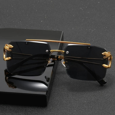LUSHORA Rectangular Sunglasses(For Boys & Girls, Grey)