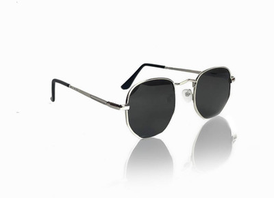 Mention Round Sunglasses(For Men & Women, Black)