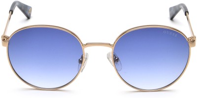 GUESS Round Sunglasses(For Men & Women, Blue)