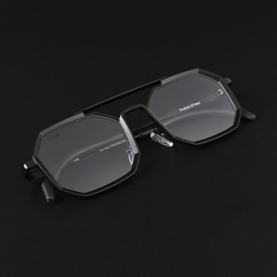 Irayz Retro Square Sunglasses(For Men & Women, Clear)