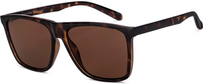 VINCENT CHASE by Lenskart Wayfarer Sunglasses(For Men & Women, Brown)