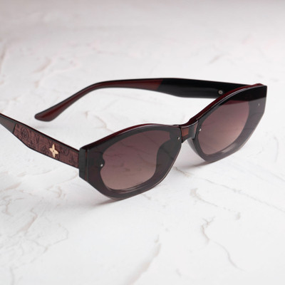 LeeMagni Oval, Rectangular, Retro Square Sunglasses(For Men & Women, Brown)