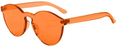 Augen Round Sunglasses(For Men & Women, Orange)