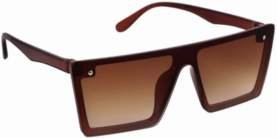 PC STAR Rectangular Sunglasses(For Men & Women, Brown)