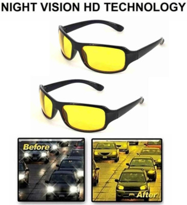 Dannilo Wrap-around Sunglasses(For Men & Women, Yellow)