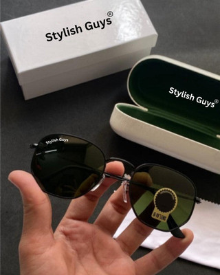 STYLISH GUYS Aviator, Spectacle , Round, Sports Sunglasses(For Men & Women, Green, Black)