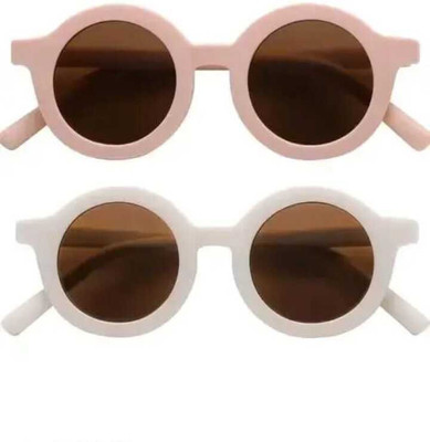 kingsunglasses Round Sunglasses(For Boys & Girls, Brown)