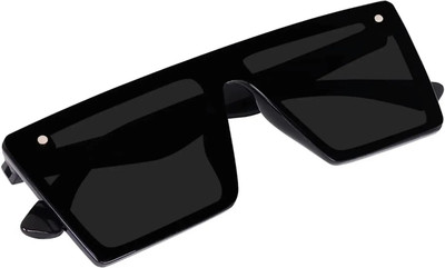 ROADWAY Retro Square, Wayfarer, Sports Sunglasses(For Men & Women, Black)