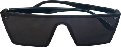 Quantum Retail Retro Square Sunglasses(For Men & Women, Black)