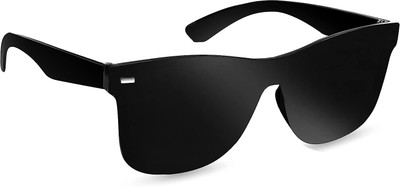 Dcmr Sports, Rectangular, Spectacle , Wayfarer, Retro Square Sunglasses(For Men & Women, Black)