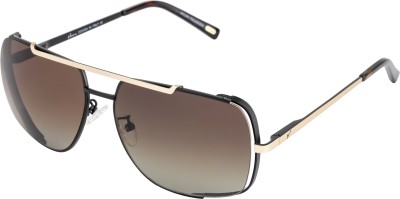 Velocity Eyewear Retro Square Sunglasses(For Men, Brown)