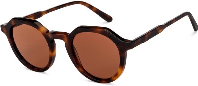 john jacobs Round Sunglasses(For Men & Women, Brown)