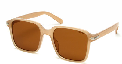 MESPEE Rectangular Sunglasses(For Men & Women, Brown)