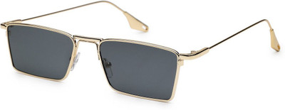 Hashtag eyewear Rectangular Sunglasses(For Men & Women, Black)