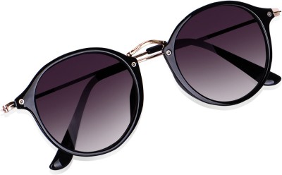 Legend Eyewear Round, Spectacle  Sunglasses(For Men & Women, Black)