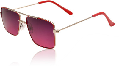 Soku Shopee Rectangular Sunglasses(For Boys & Girls, Red)