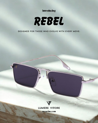 LM Eyewear Rectangular Sunglasses(For Men & Women, Grey)