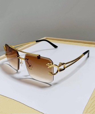 visionwala Rectangular Sunglasses(For Men & Women, Brown)