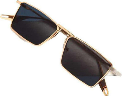 ALFATOORE Rectangular Sunglasses(For Men & Women, Black)