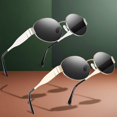 DKERAOD Oval, Cat-eye Sunglasses(For Men & Women, Black)