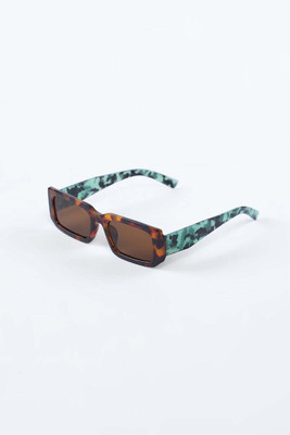 Snitch Rectangular Sunglasses(For Men, Brown)