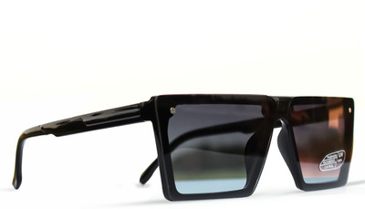 jiebo Rectangular Sunglasses(For Men, Black)