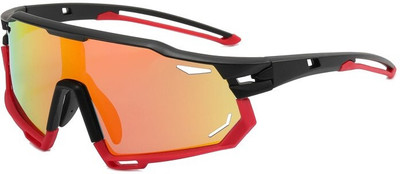 HUVORA Wrap-around, Sports Sunglasses(For Men & Women, Red)