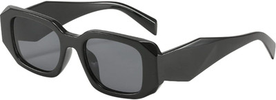 RORCE Rectangular Sunglasses(For Women, Black)