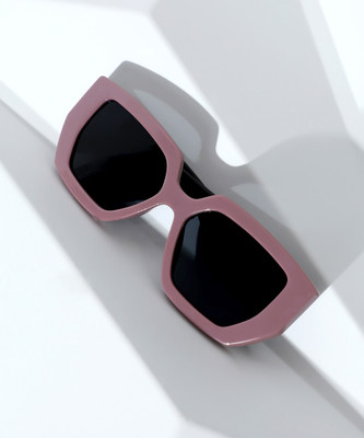 Haute Sauce Rectangular Sunglasses(For Women, Black)