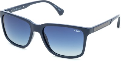 IRUS Retro Square Sunglasses(For Men, Blue)