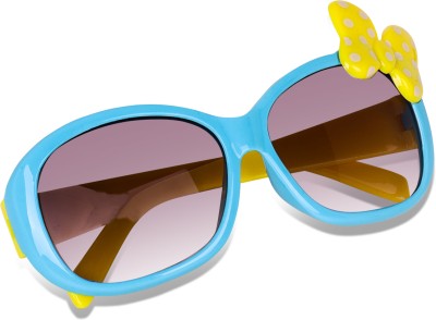 Eymen I Butterfly, Rectangular Sunglasses(For Girls, Grey)