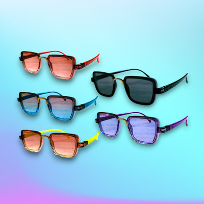 kbkids Rectangular Sunglasses(For Boys & Girls, Multicolor)