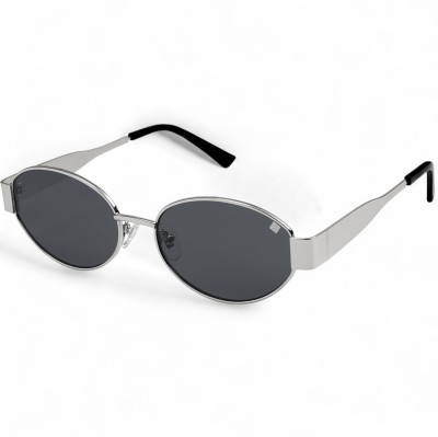 Ivy Vacker Oval Sunglasses(For Men & Women, Black)