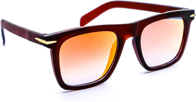 jiebo Retro Square Sunglasses(For Men, Red)
