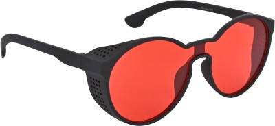 NuVew Round Sunglasses(For Men & Women, Red)