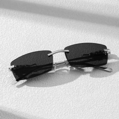 GANSTA Rectangular Sunglasses(For Men & Women, Black)