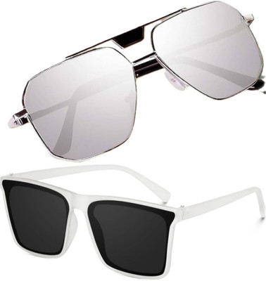 ROADWAY Wrap-around Sunglasses(For Men & Women, Black, Multicolor)