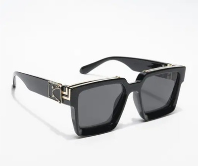 SUN STYLE Rectangular Sunglasses(For Men & Women, Black)