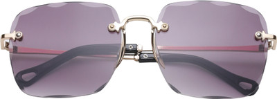 The Magnifique Rectangular Sunglasses(For Women, Black)