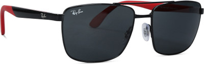 Ray-Ban Rectangular Sunglasses(For Men & Women, Grey)