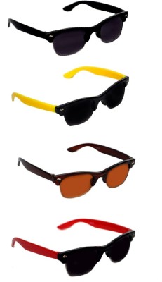 UZAK Clubmaster Sunglasses(For Boys & Girls, Multicolor)