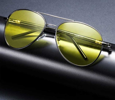 I REBEL Retro Square, Rectangular, Wayfarer Sunglasses(For Men & Women, Yellow)