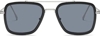 HONUFU EYEWEAR Rectangular Sunglasses(For Men & Women, Black)