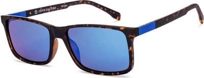 john jacobs Rectangular Sunglasses(For Men & Women, Blue)