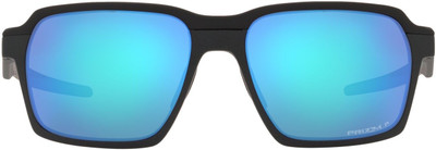 OAKLEY Rectangular Sunglass(For Men, Blue)