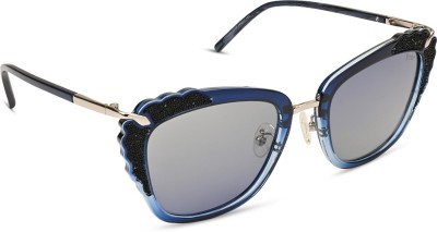 Cristiano Ronnie Retro Square Sunglasses(For Women, Black)