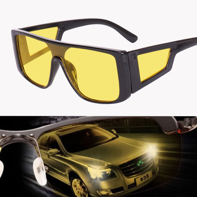 Legend Eyewear Over-sized, Wrap-around Sunglasses(For Men & Women, Yellow)