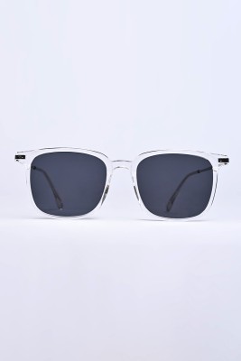 Snitch Rectangular Sunglasses(For Men, Black)