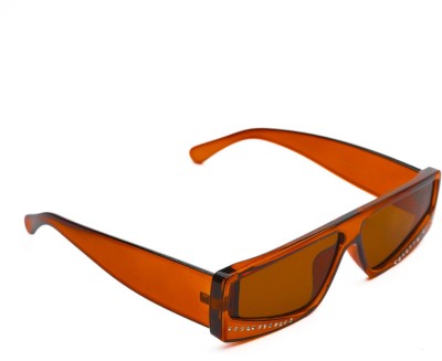 Pexda Sunglasses Rectangular, Retro Square, Spectacle  Sunglasses(For Girls, Brown)