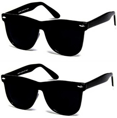 Wayfarer Sunglasses(For Men & Women, Black)